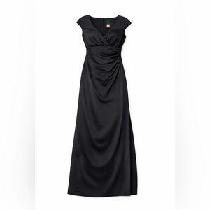 Lauren Ralph Lauren Black Evening Maxi Dress Size 4 Elegant Formal Gown